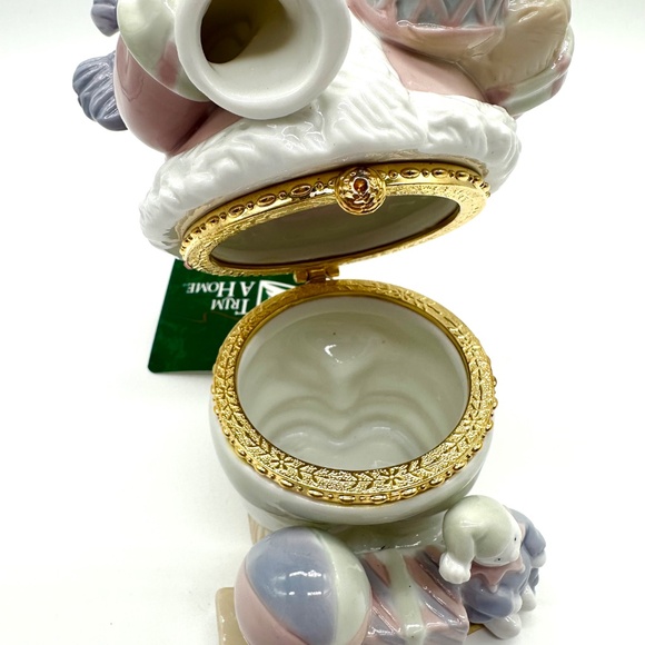 Large Teddy Bear & Toys Trinket Box Christmas Trim A Home K-Mart Vintage - Picture 8 of 14